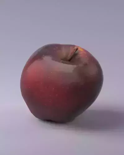 S00035 Realistic Red Apple Model Low-poly 3D model 7