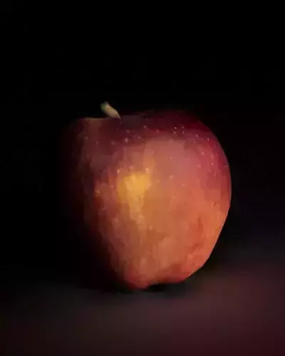 S00035 Realistic Red Apple Model Low-poly 3D model 5