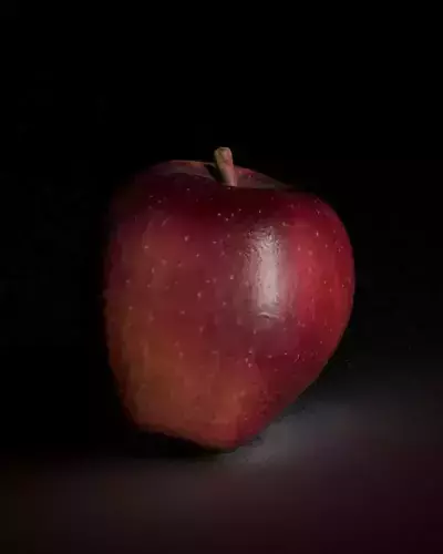 S00035 Realistic Red Apple Model Low-poly 3D model 3