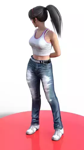 Hitomi The Karate Fighter in Casual Mode 