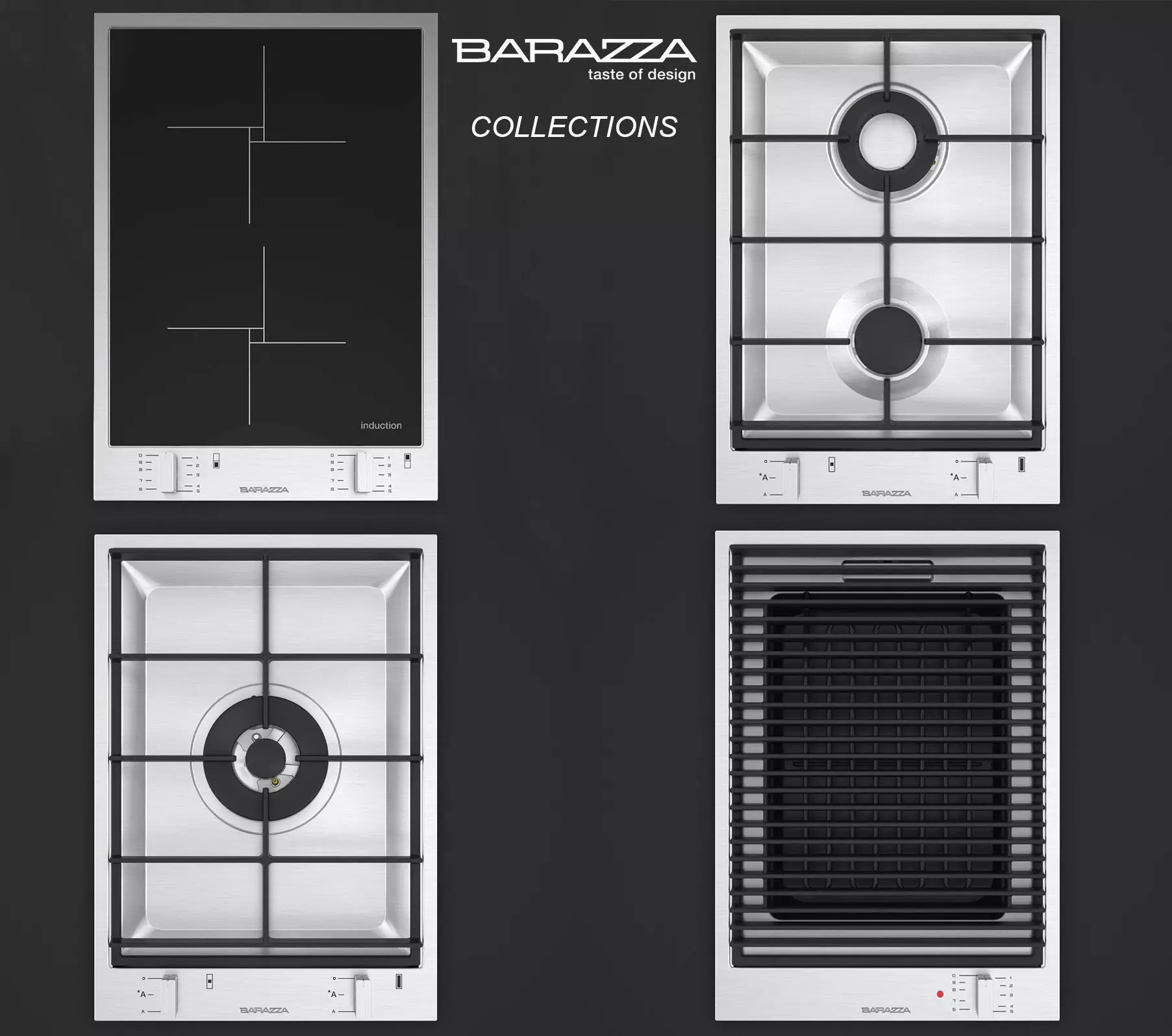 BARAZZA COLLECTION induction grids barbecue C4DVray 3D model_0