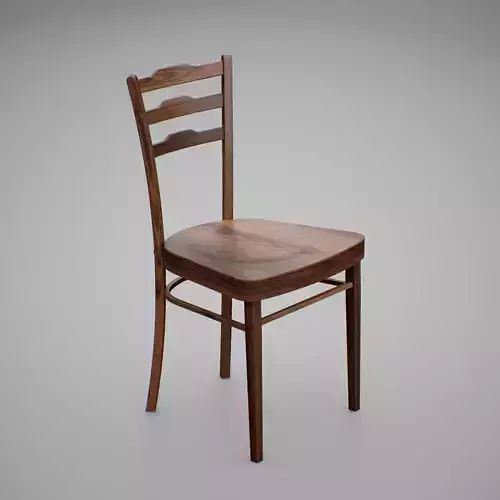 Chair wooden high quality realistic model