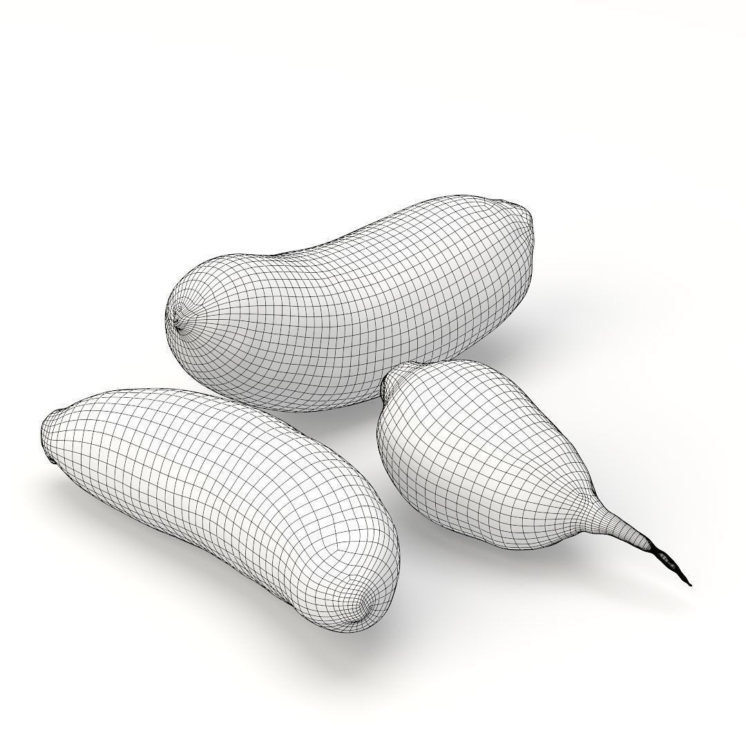 Beetroots two potatoes 3D model_1