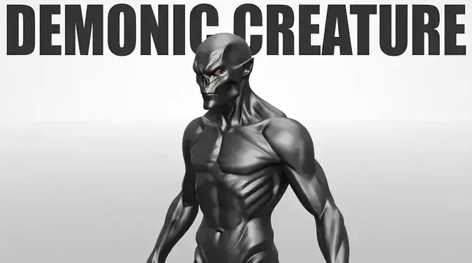 Demonic Creature Abyssclaw Stalker LOW AND HIGH POLY