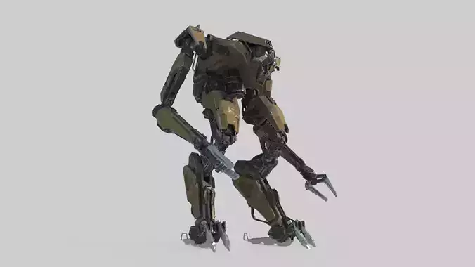 Future sci-fi soldier robots