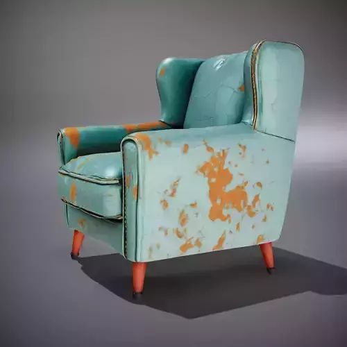Vintage Turquoise Armchair model pack