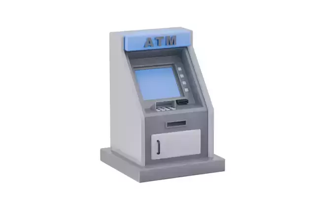 ATM machine Low-poly 3D model 3D model