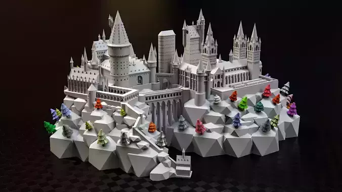 Hogwarts Castle  3D Print Model