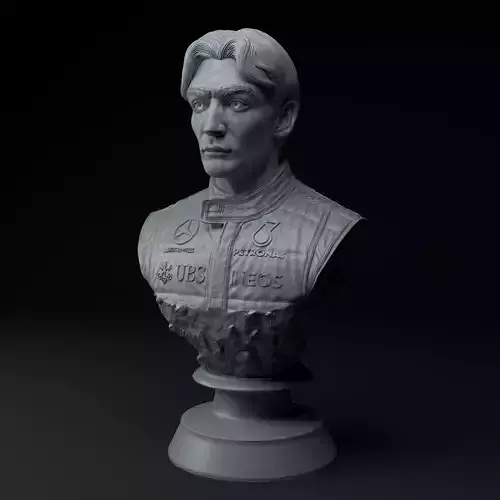 George Russell F1 Premium 3D Bust STL