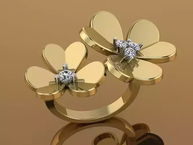 Ring Frivole Cleef Jewelry Brand Gold