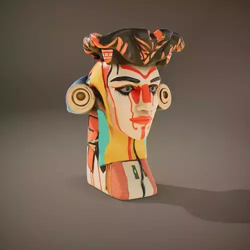 Vivid NeoPop Art Bust model pack