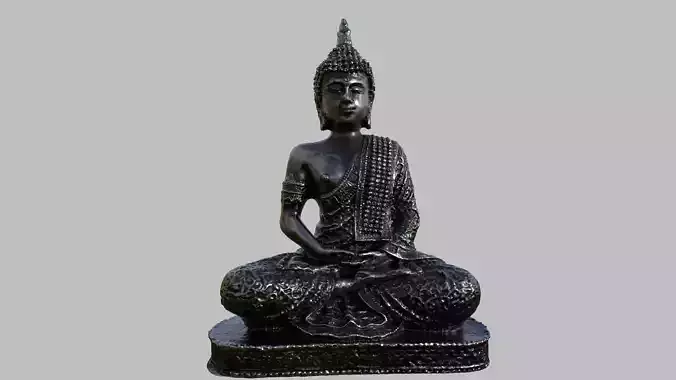 Buddha sculpture statue hi poly