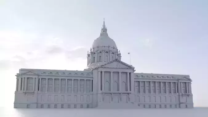 San Francisco City Hall  UltraRealistic 3D Model  Low-poly 3D model 4