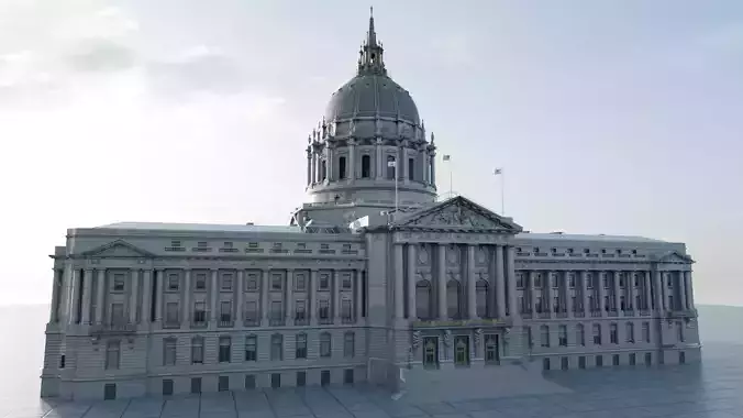San Francisco City Hall  UltraRealistic 3D Model  Low-poly 3D model 2