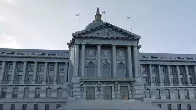 San Francisco City Hall  UltraRealistic 3D Model  Low-poly 3D model 5