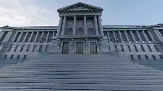 San Francisco City Hall  UltraRealistic 3D Model  Low-poly 3D model 6