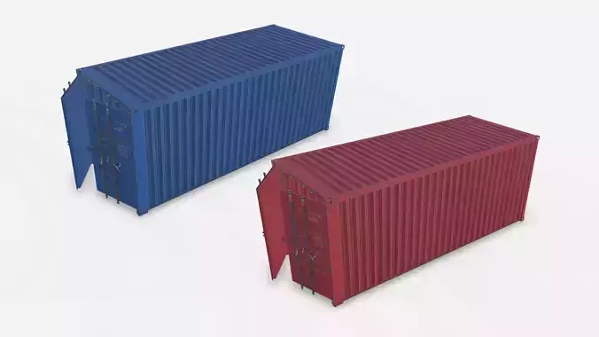 Cargo Container Low-poly PBR Low-poly 3D model