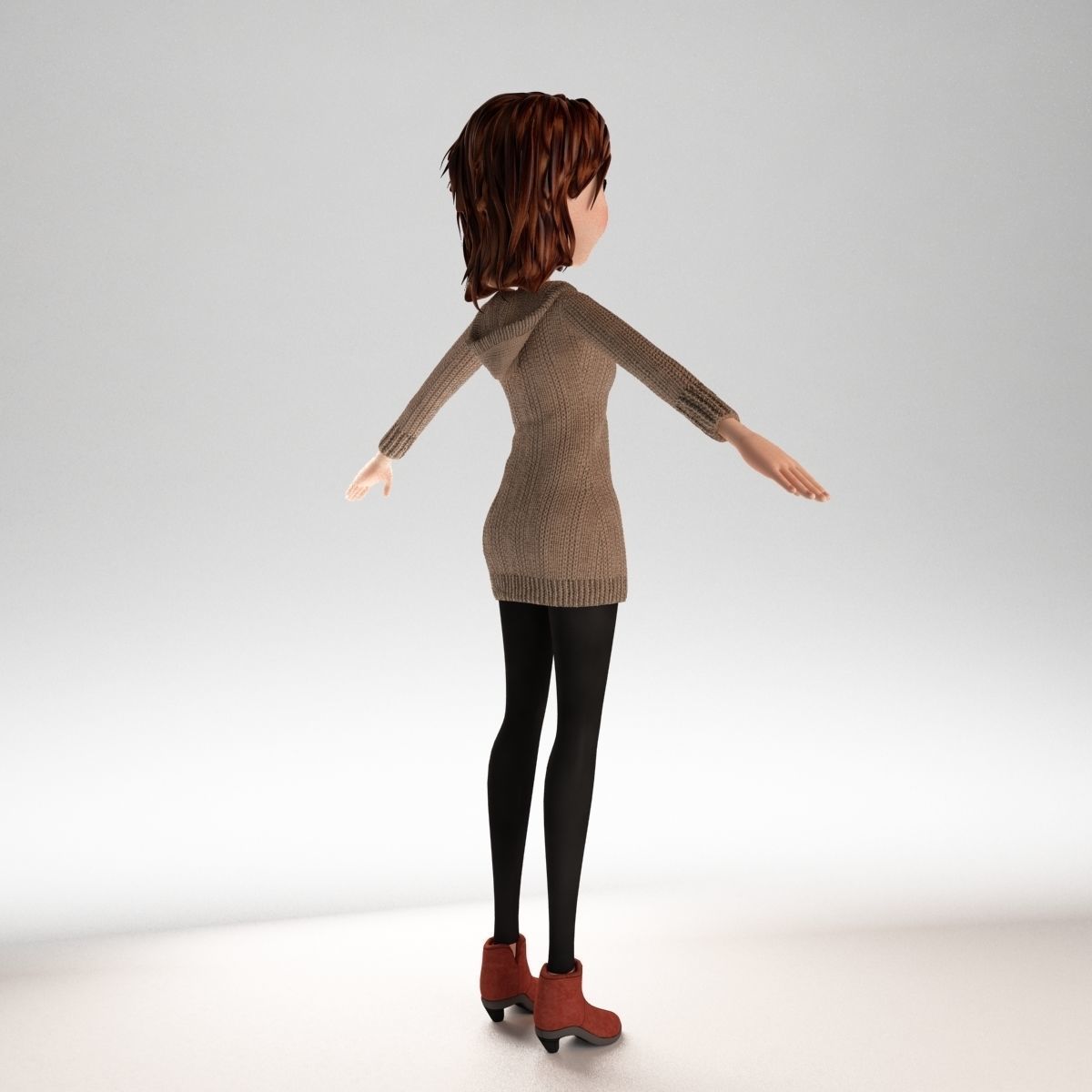 3D model Cartoon Girl Rigged VR / AR / low-poly rigged | CGTrader