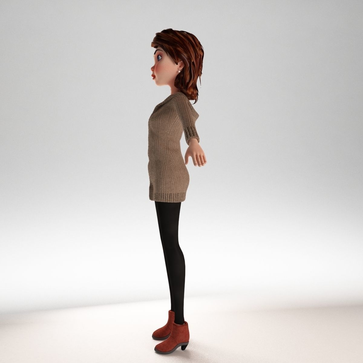 3D model Cartoon Girl Rigged VR / AR / low-poly rigged | CGTrader