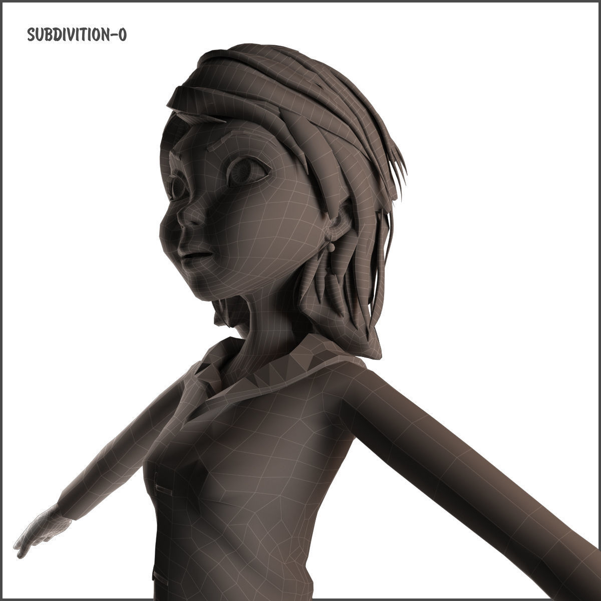 3D model Cartoon Girl Rigged VR / AR / low-poly rigged | CGTrader