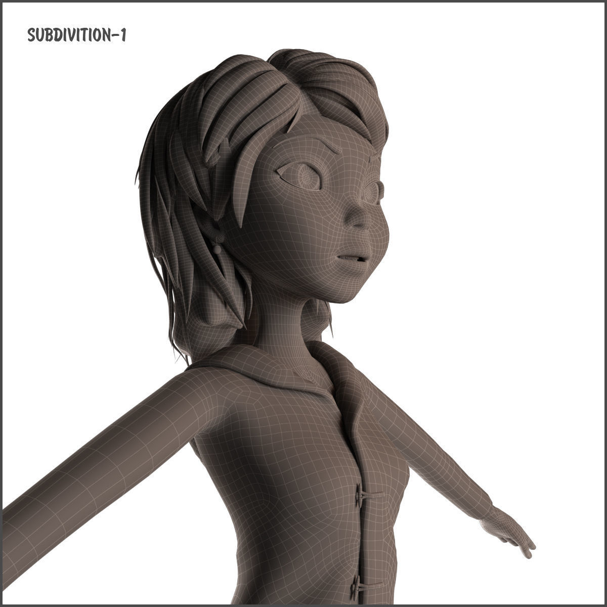 3D model Cartoon Girl Rigged VR / AR / low-poly rigged | CGTrader