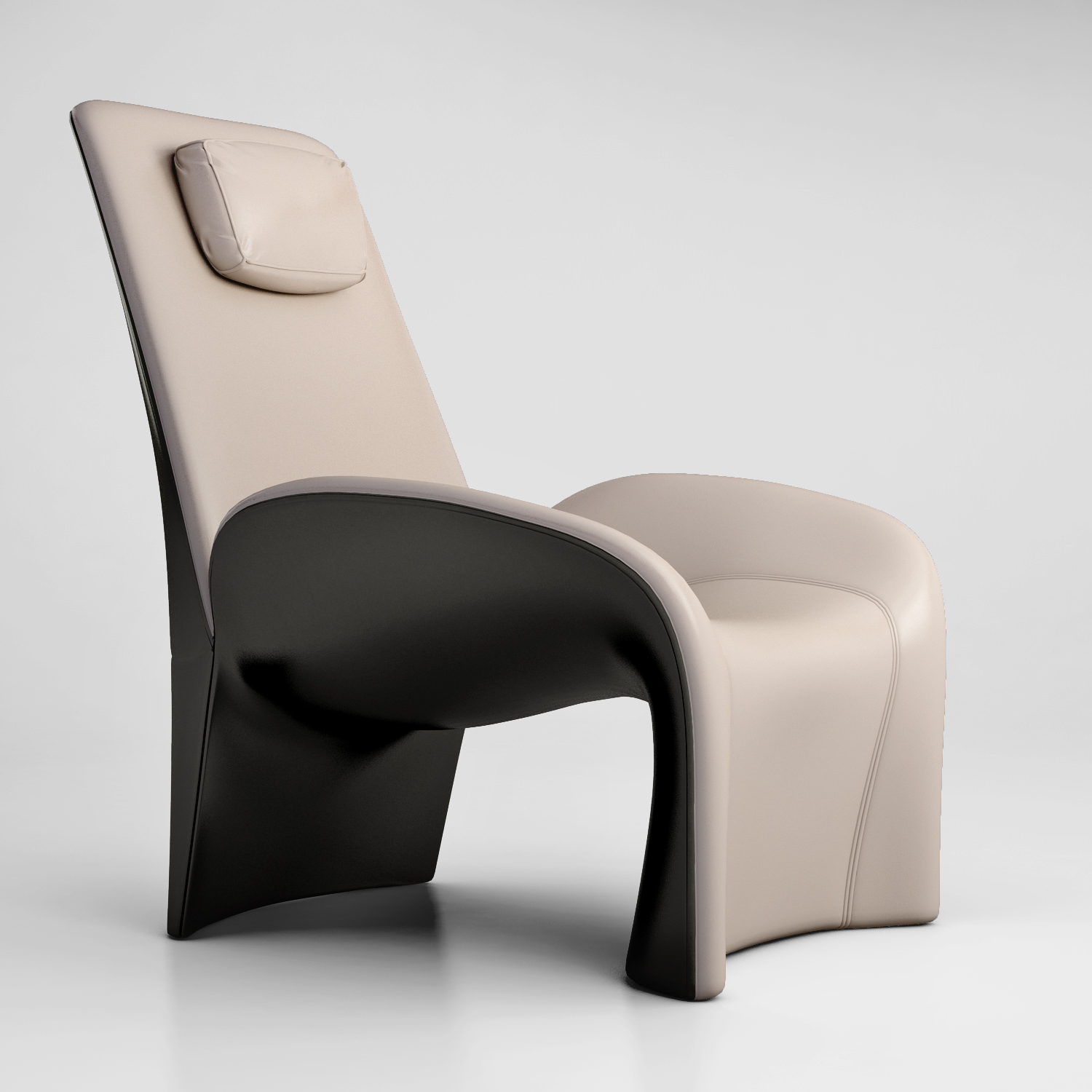 Giorgetti Eva armchair pouff 3D model_1