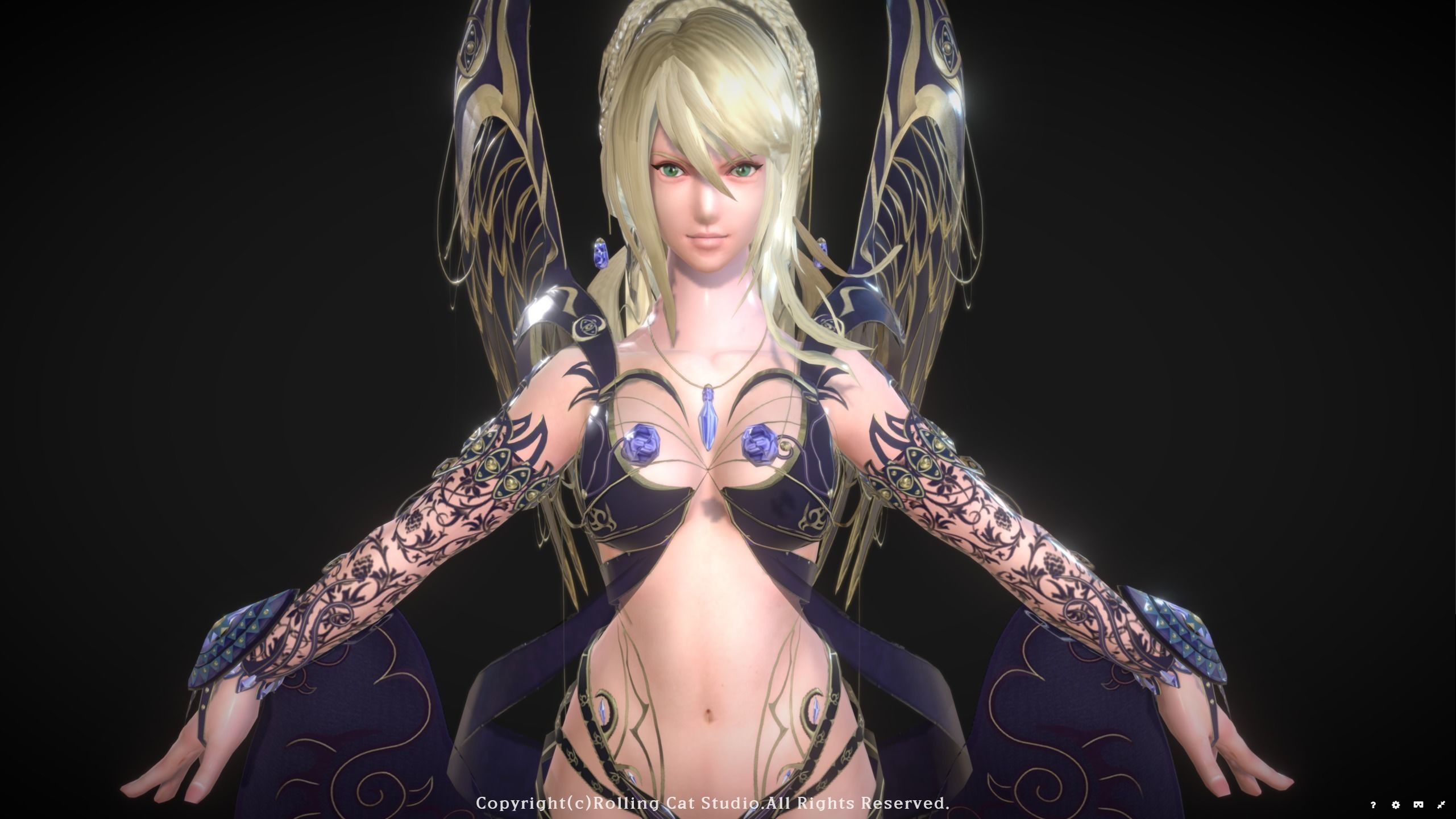 RPG Girl Character Illu Low-poly 3D model_0