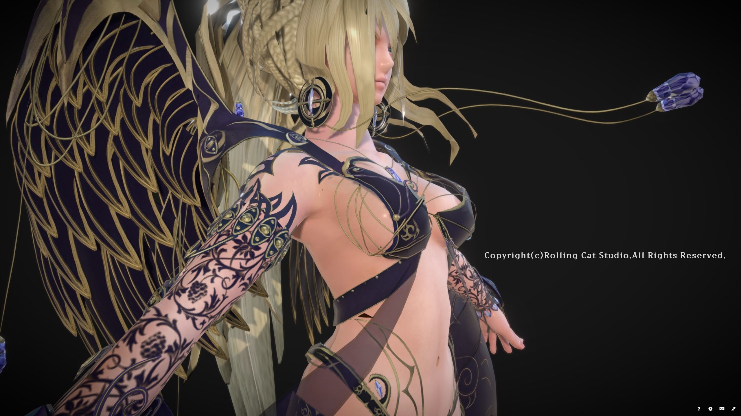 RPG Girl Character Illu Low-poly 3D model_4