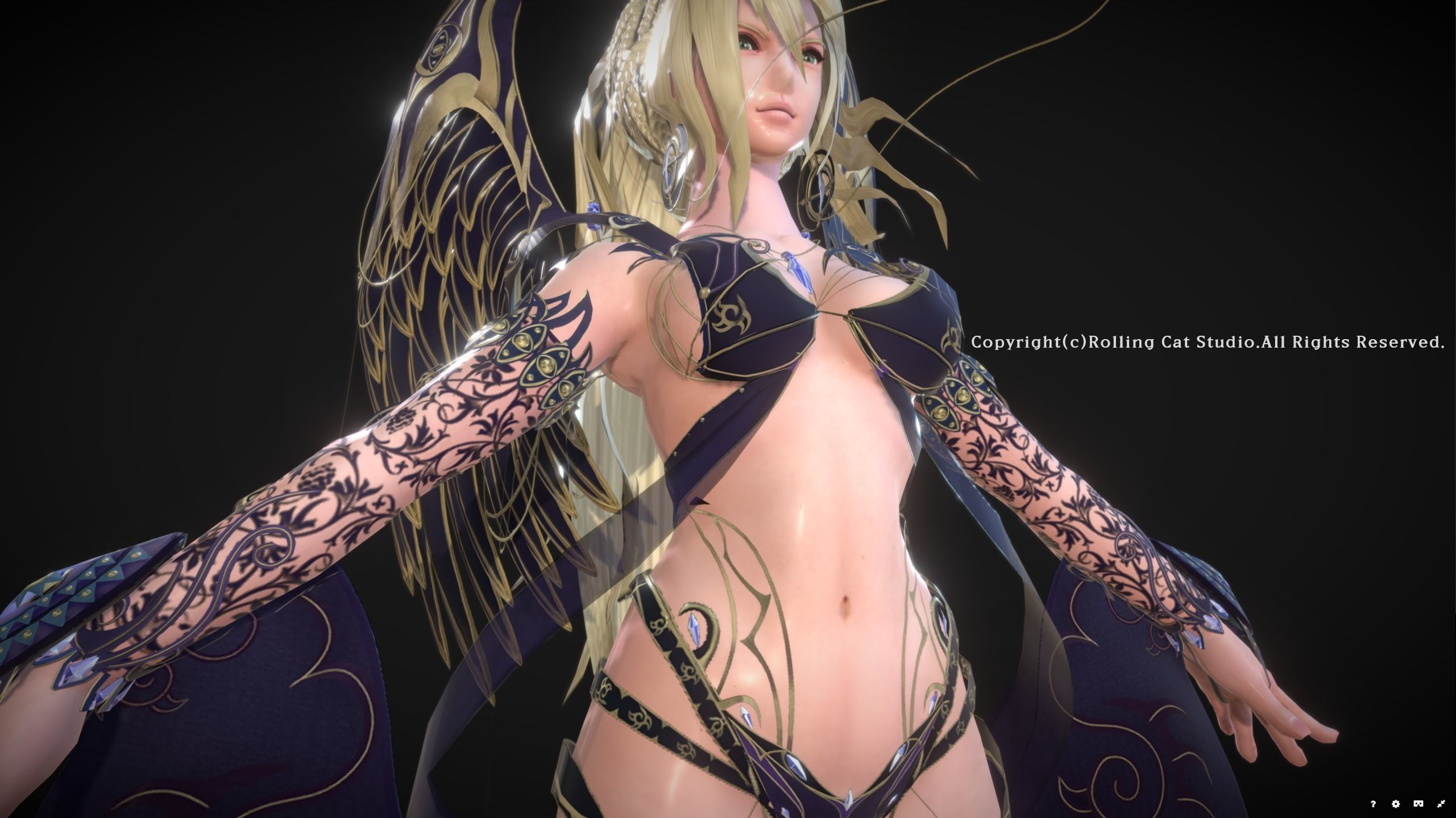 RPG Girl Character Illu Low-poly 3D model_10