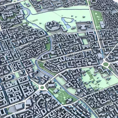 Simferopol City Ukraine 3D model 3