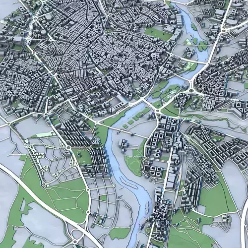 Salamanca City in Spain 3D model 6