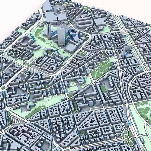 Porta Sempione Milano City 3D model 3