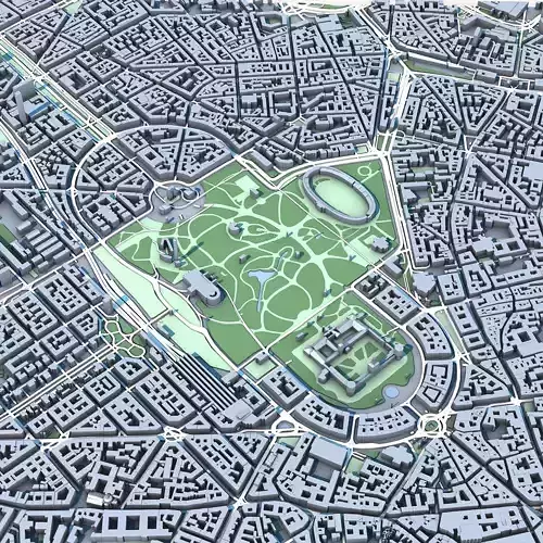 Porta Sempione Milano City 3D model 4