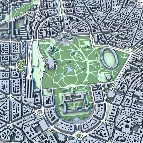 Porta Sempione Milano City 3D model