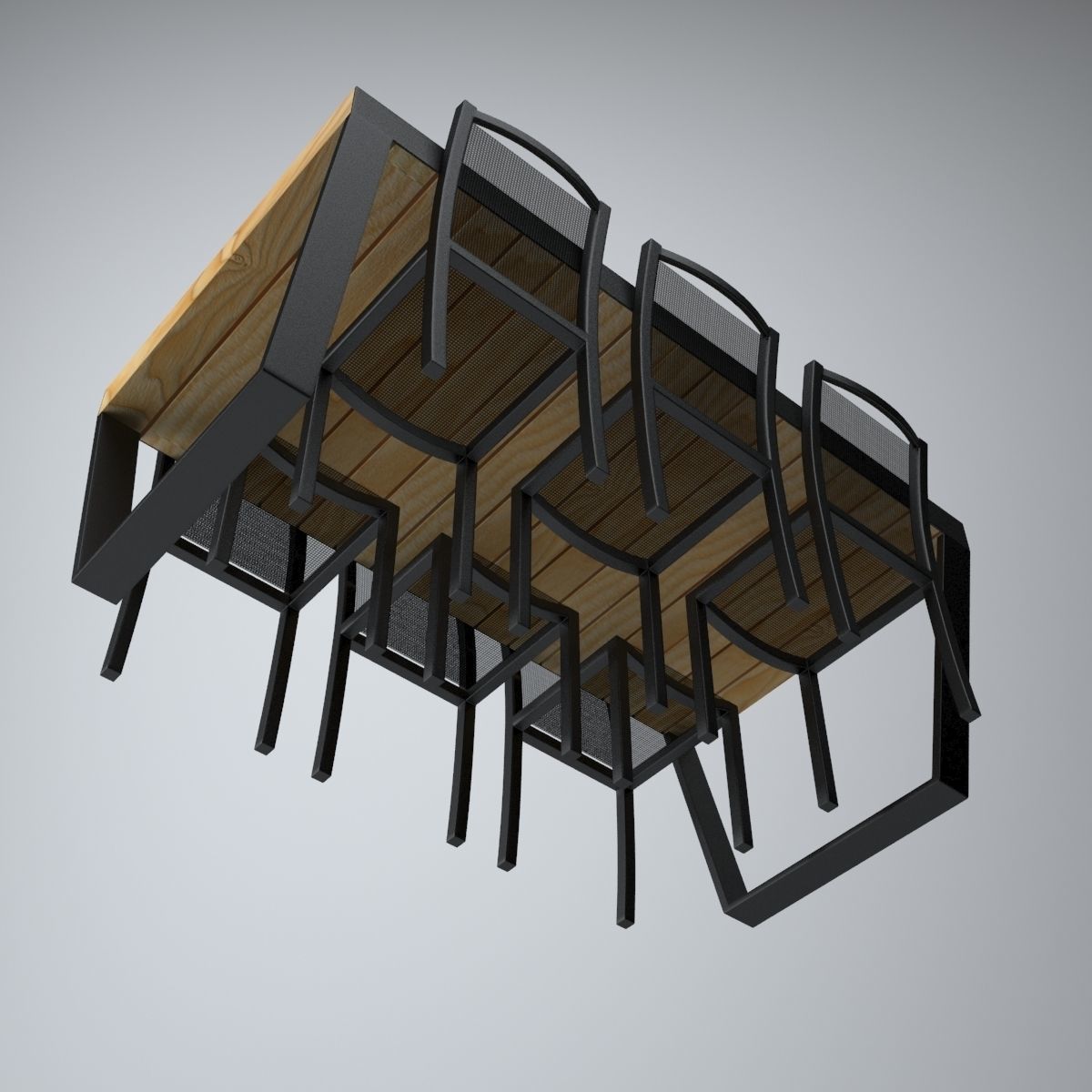 Outdoor  Table 3D model_7