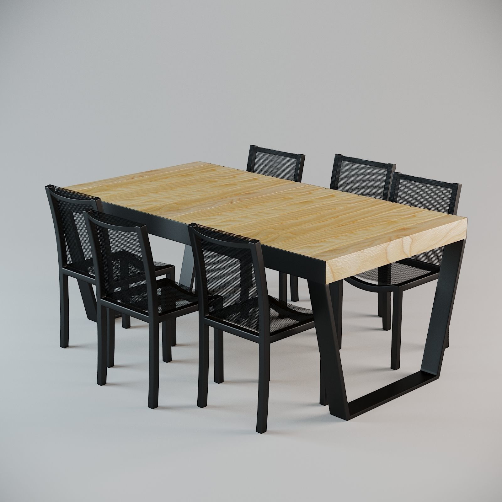 Outdoor  Table 3D model_2