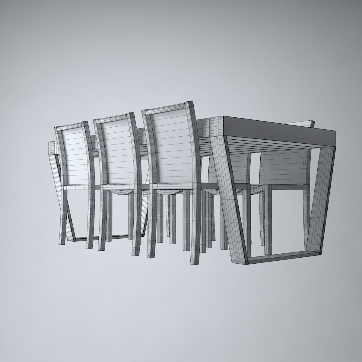 Outdoor  Table 3D model_8