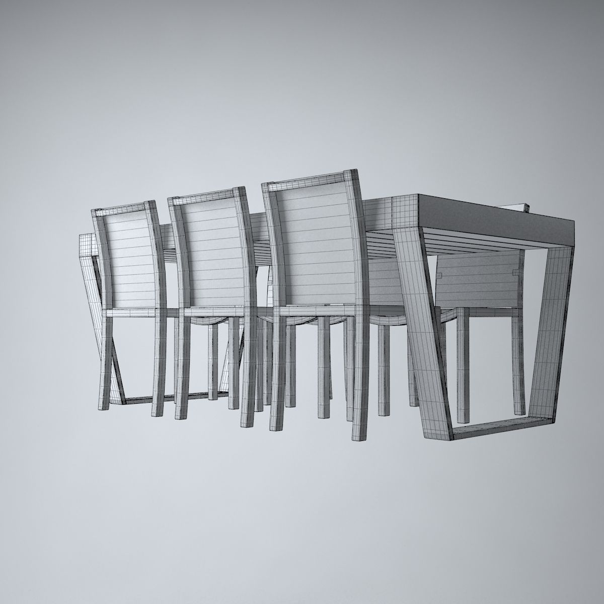 Outdoor  Table 3D model_12