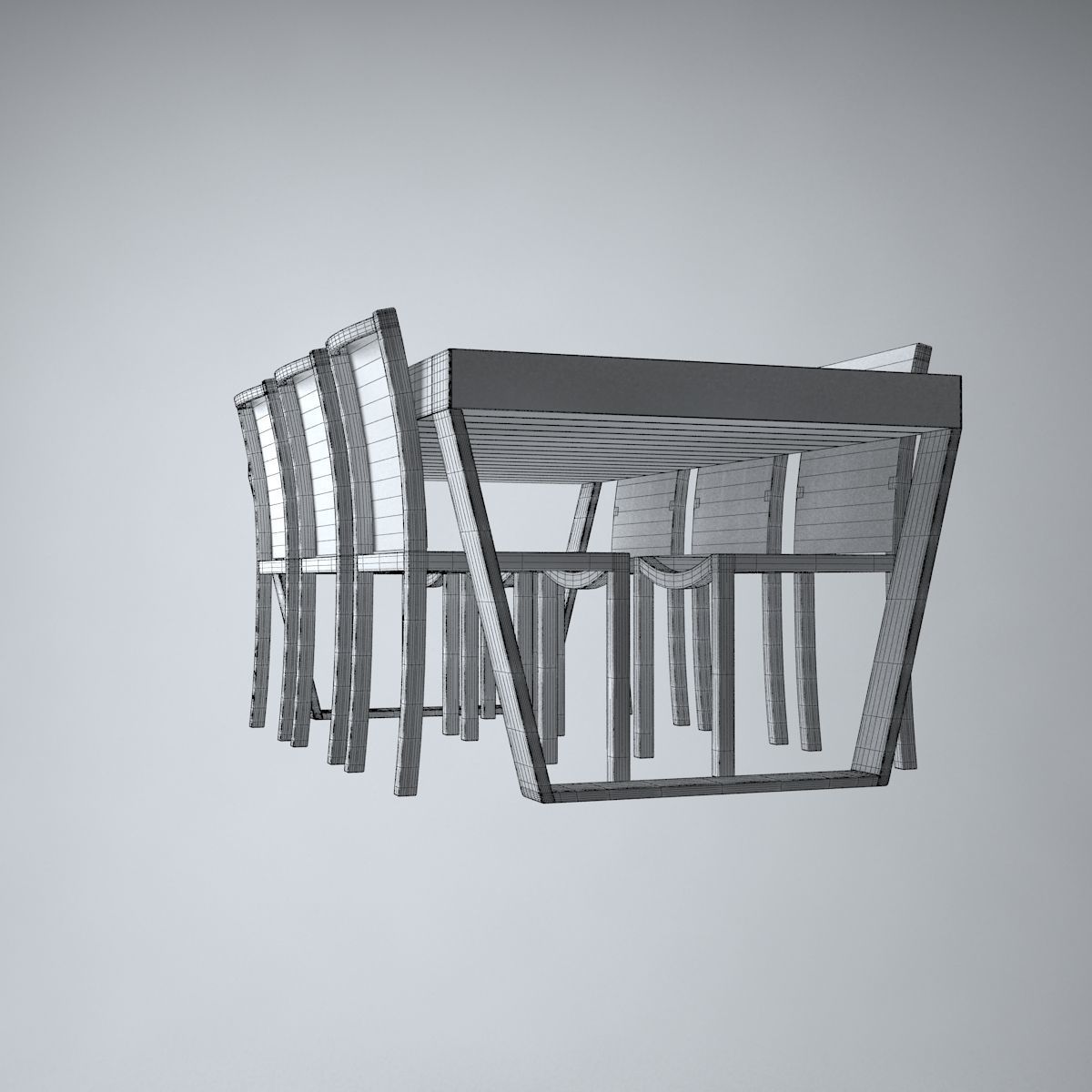 Outdoor  Table 3D model_9