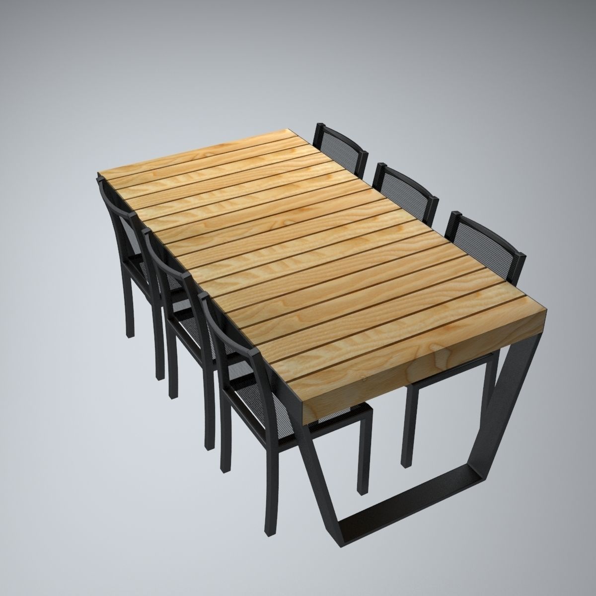 Outdoor  Table 3D model_4