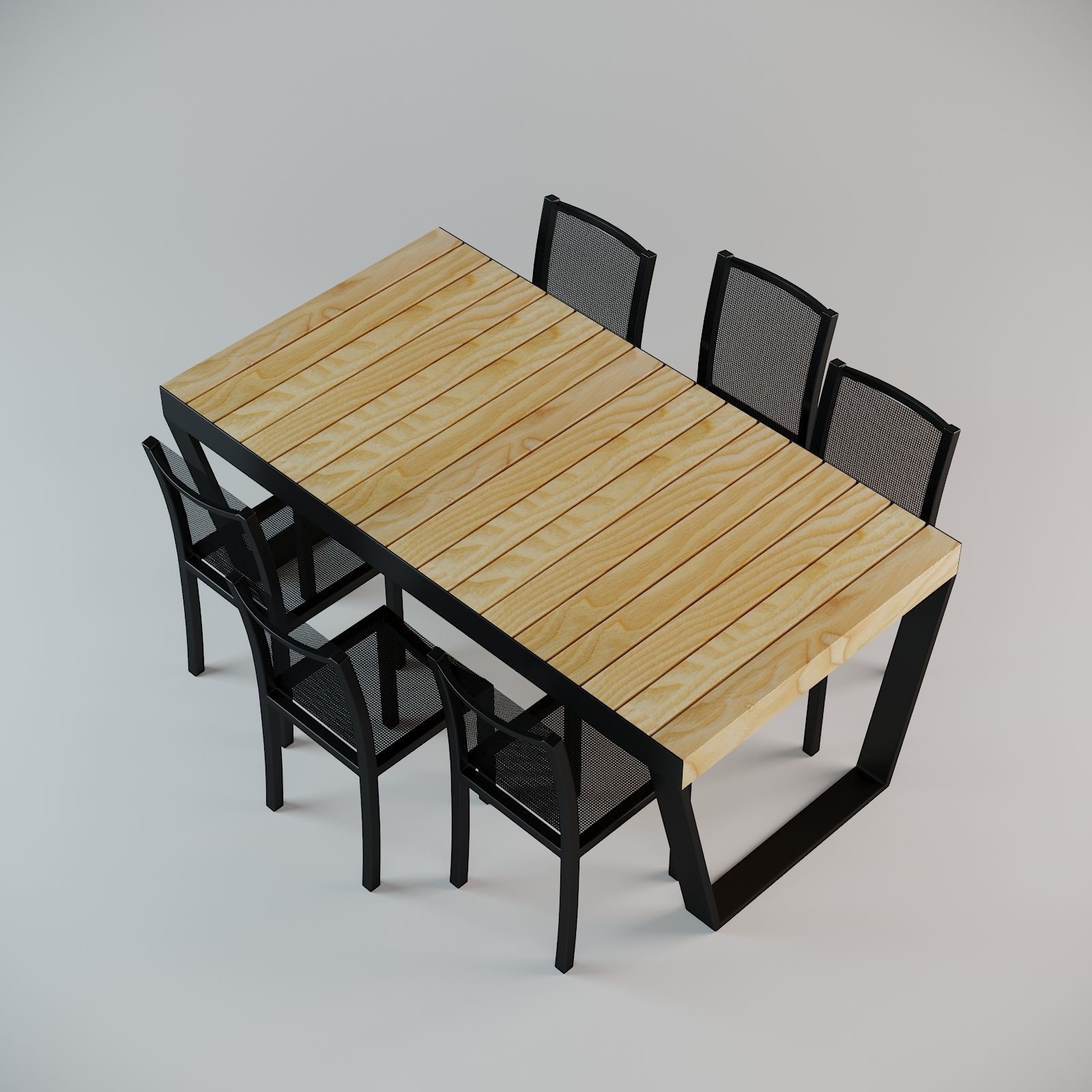 Outdoor  Table 3D model_3
