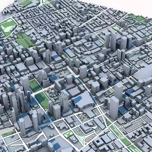 Part of Montreal Quebec Canada 3D model 2