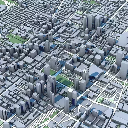 Part of Montreal Quebec Canada 3D model 3