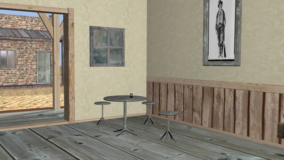 Western town Free low-poly 3D model_17