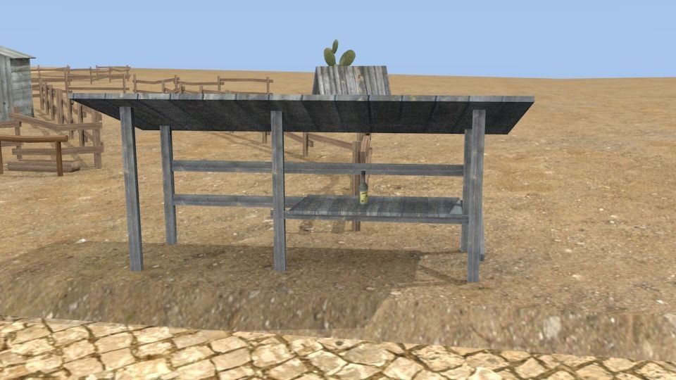Western town Free low-poly 3D model_23