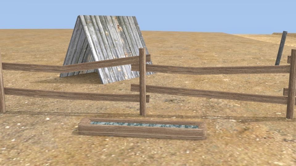 Western town Free low-poly 3D model_24