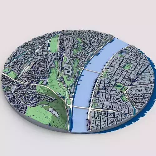 Cityscape Budapest Hungary 3D model