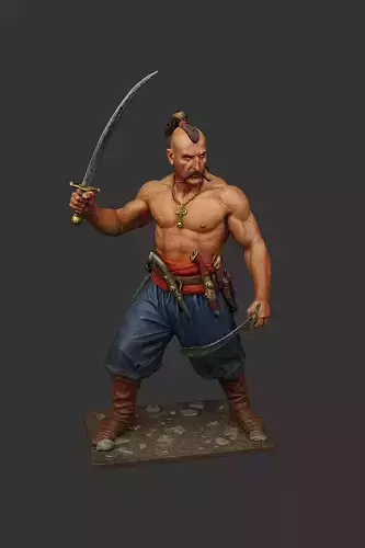 Ukrainian Cossack Warrior STL File 3D Printable