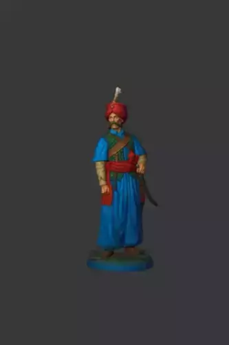 Ottoman Turkish Warrior  STL File for 3D Printing