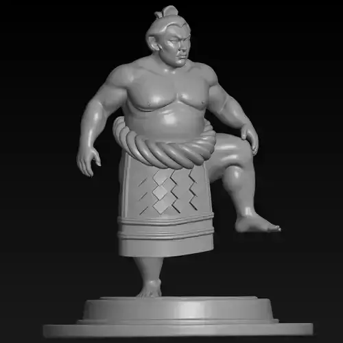 print ready sumo player statue